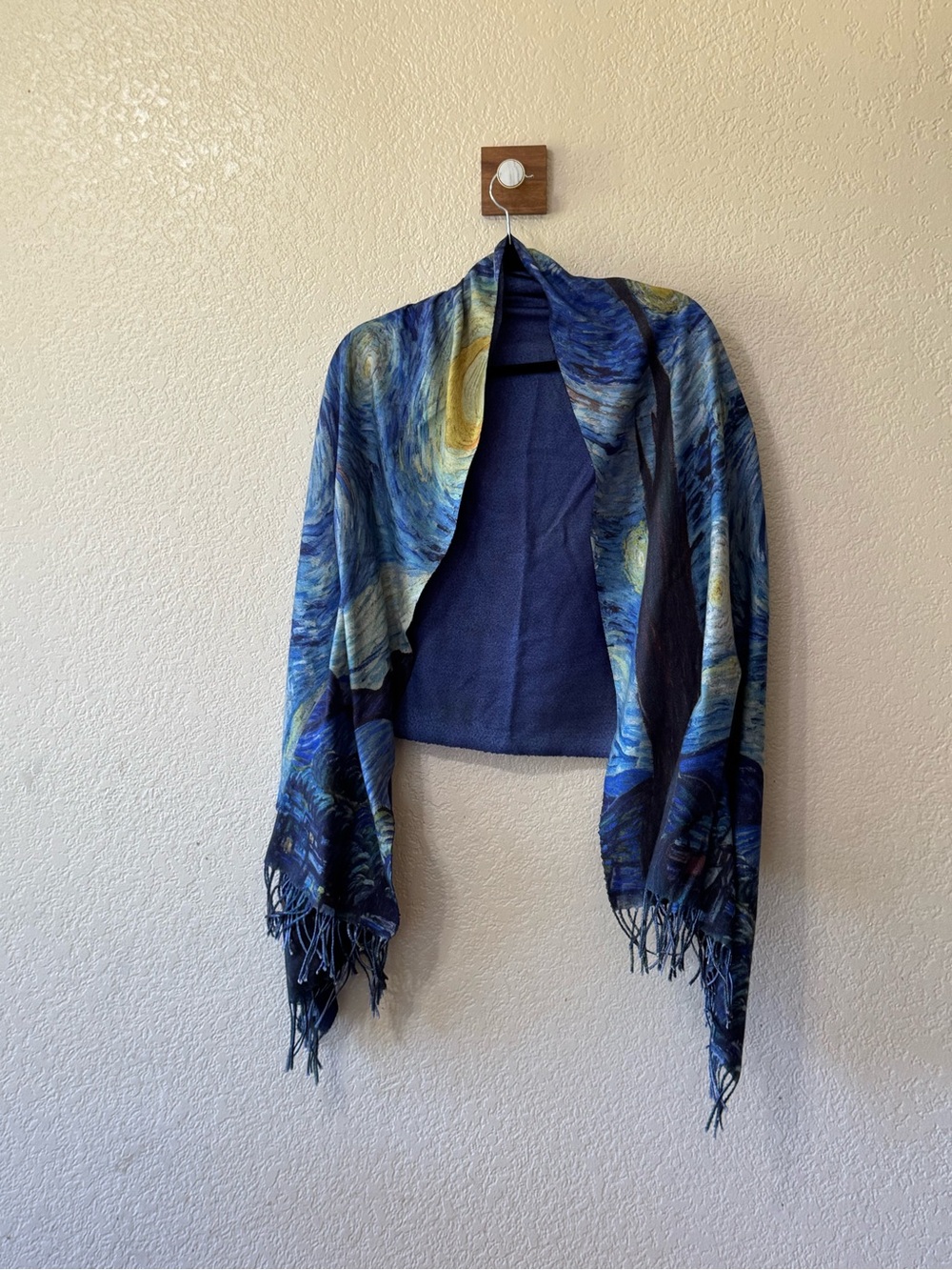Blue Starry Night Wrap Cape with Fringe 
*UNBRANDED*